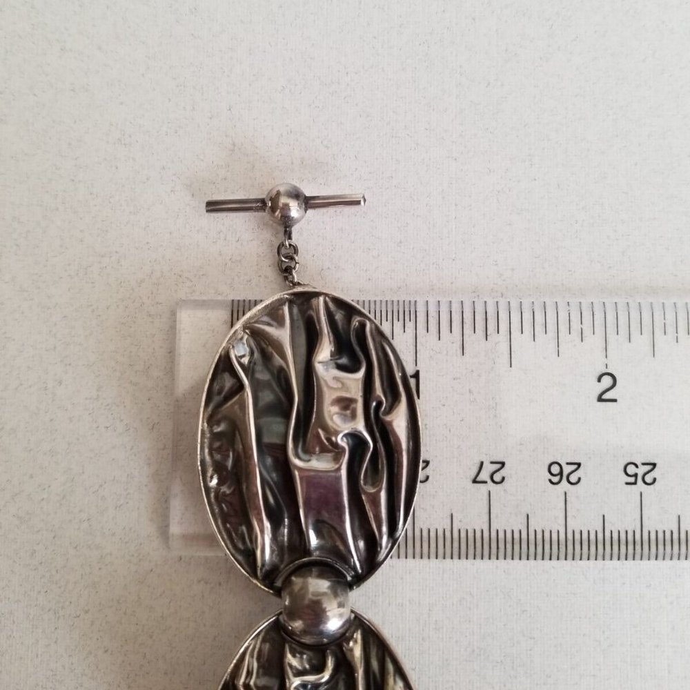 Solid Sterling Silver Oxidized Handcrafted Cascad… - image 4